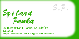 szilard panka business card